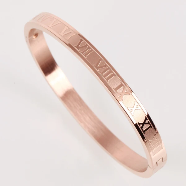 women rose gold Роскошный золотой браслет манжета из нержавеющей стали браслеты золотые женские мужские/Любовь/разъемные Браслеты розовое золото pulseira Роскошные ювелирные изделия - Окраска металла: women rose gold