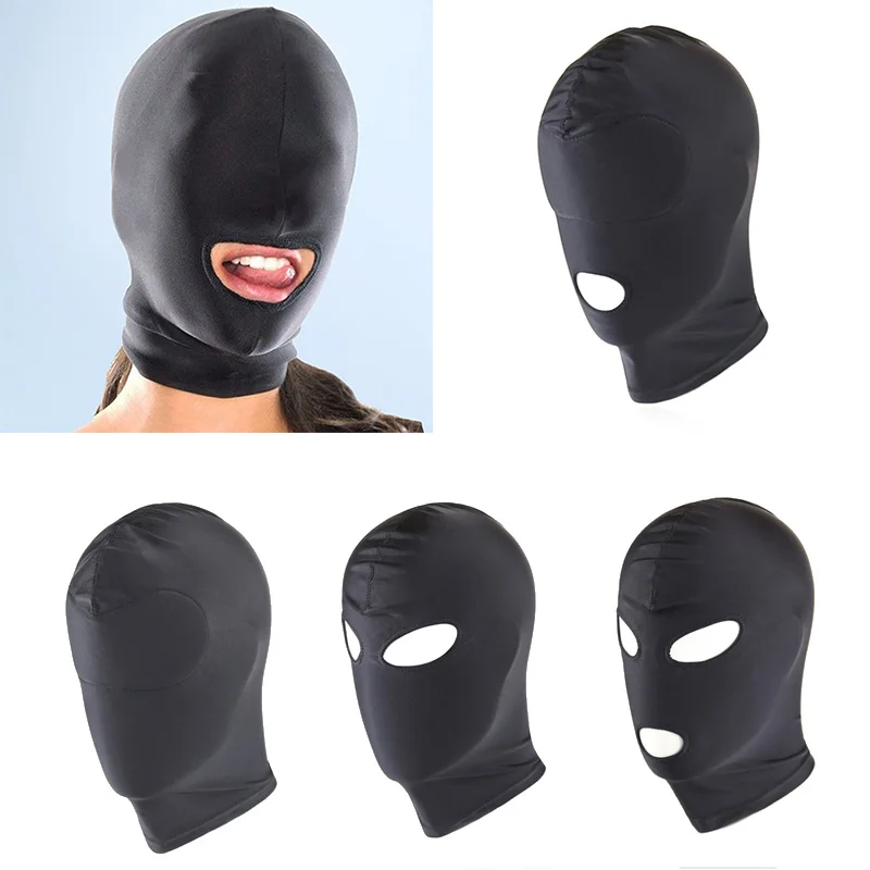 

New Arrival 1/2/3 Hole Men Women Adult Spandex Balaclava Open Mouth Face Eye Head Mask Costume Slave Game Role Play