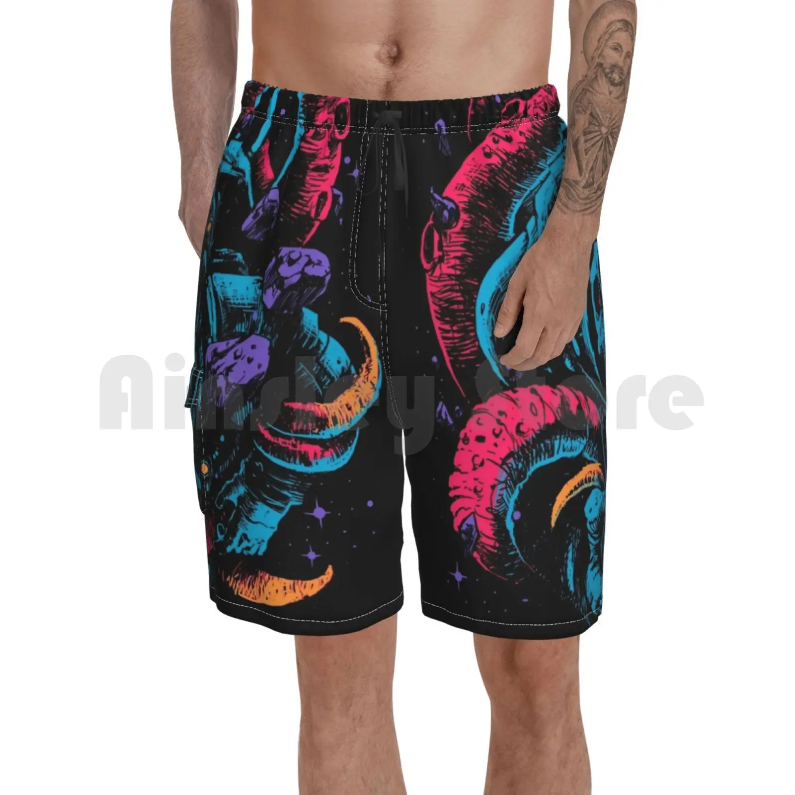 

Lost Beach Shorts Men Beach Pants Swimwear Scary Spooky Halloween Science Fiction Funny Abstract Surrealism