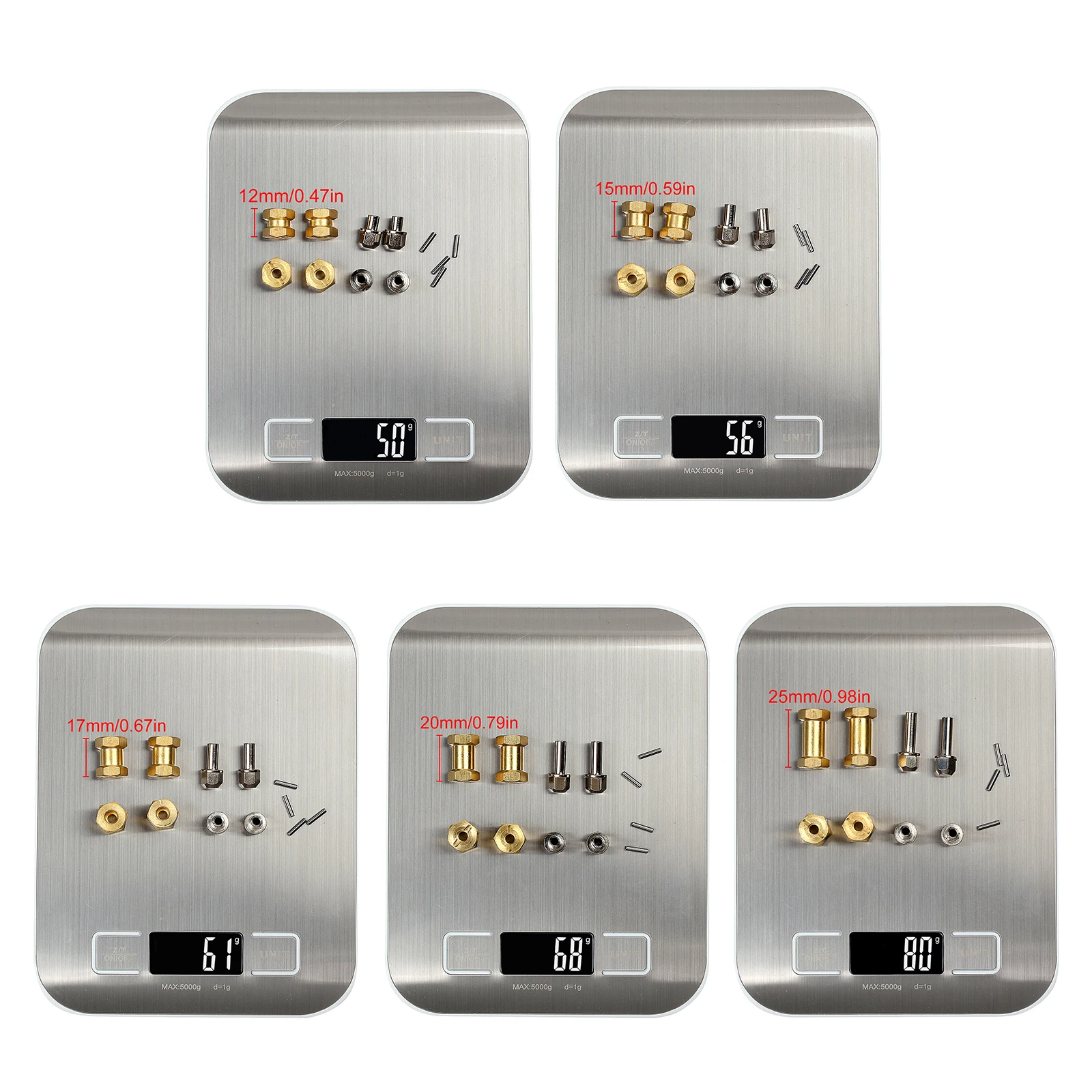 injora 4 шт усиленный латунный 12 мм ш