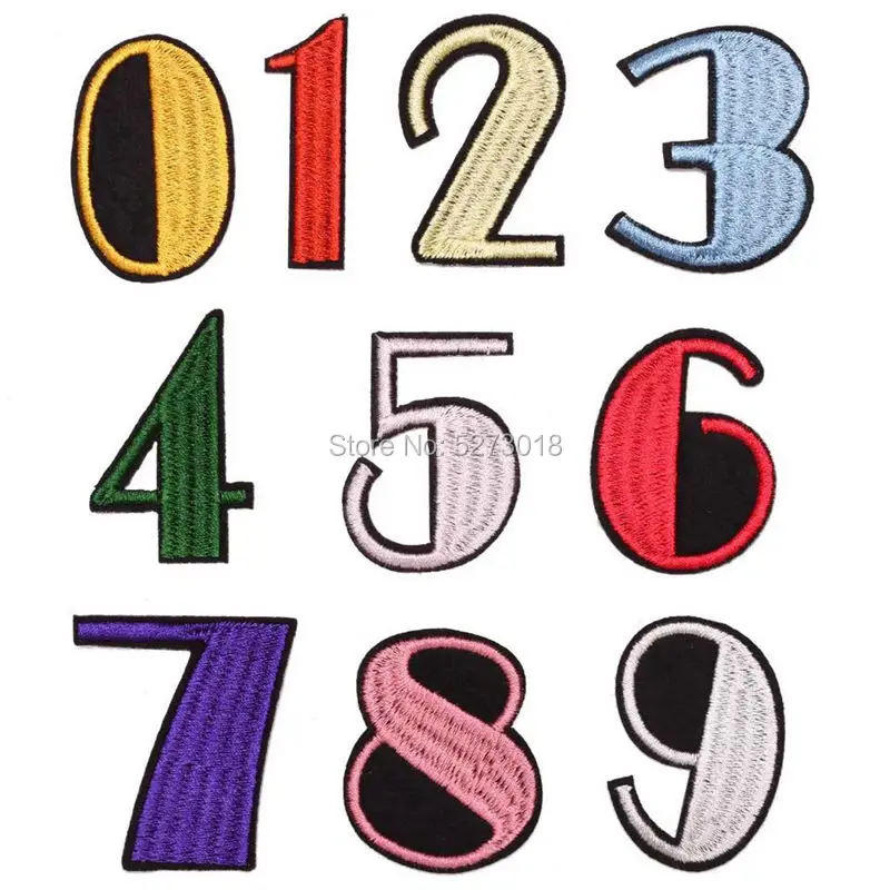 Новые креативные значки с цветными цифрами 0 9 для одежды аппликация шитья