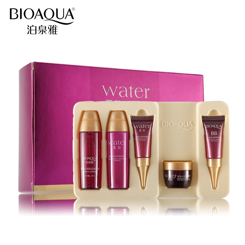 BIOAQUA 5 шт. набор для ухода за кожей черная Хризантема эссенция сыворотка