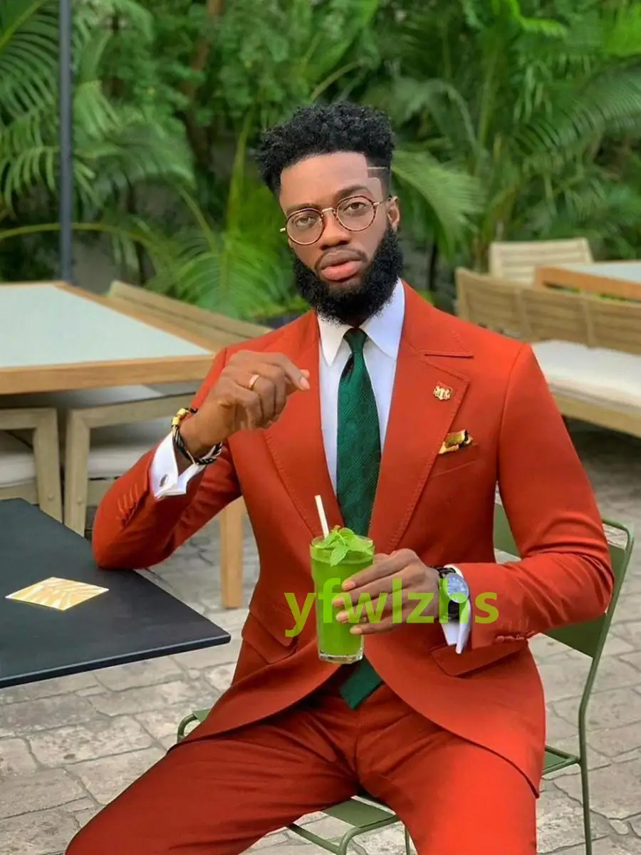 

Handsome One Button Groomsmen Notch Lapel Groom Tuxedos Men Suits Wedding/Prom/Dinner Best Blazer(Jacket+Pants+Tie) 199