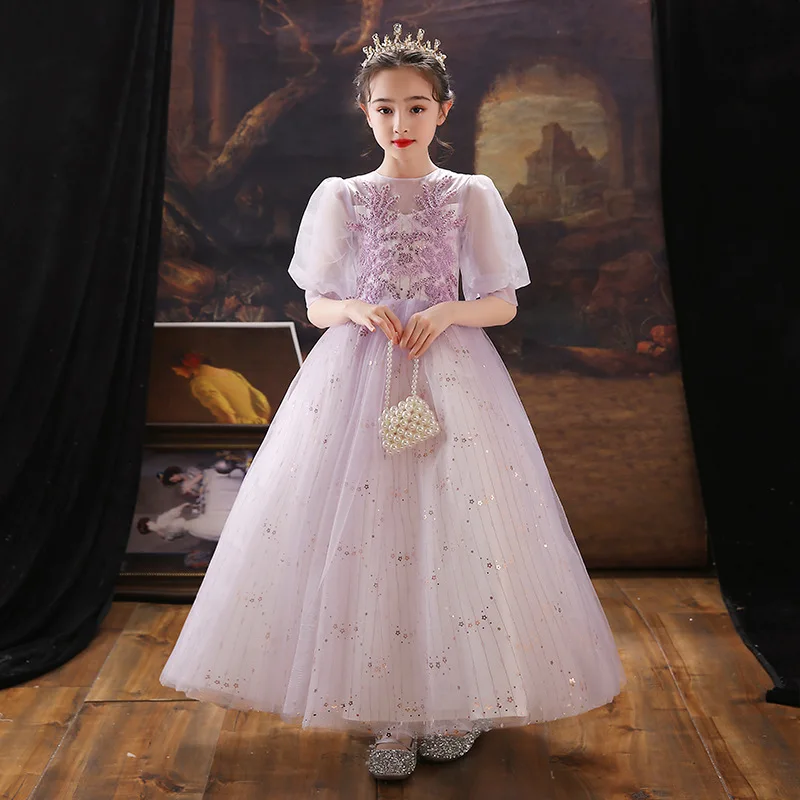 

Girl Princess Dress Pompous Gauze Children's Birthday Party Evening Dress Sweet Dress Flower Girl Dresses for Weddings Ball Gown