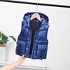School Kids Hooded Puffer Vest Warmth Child Waistcoat Winter Girls Boys Down Jackets White Duck Down Kids Clothes 3-11 Years Old 2