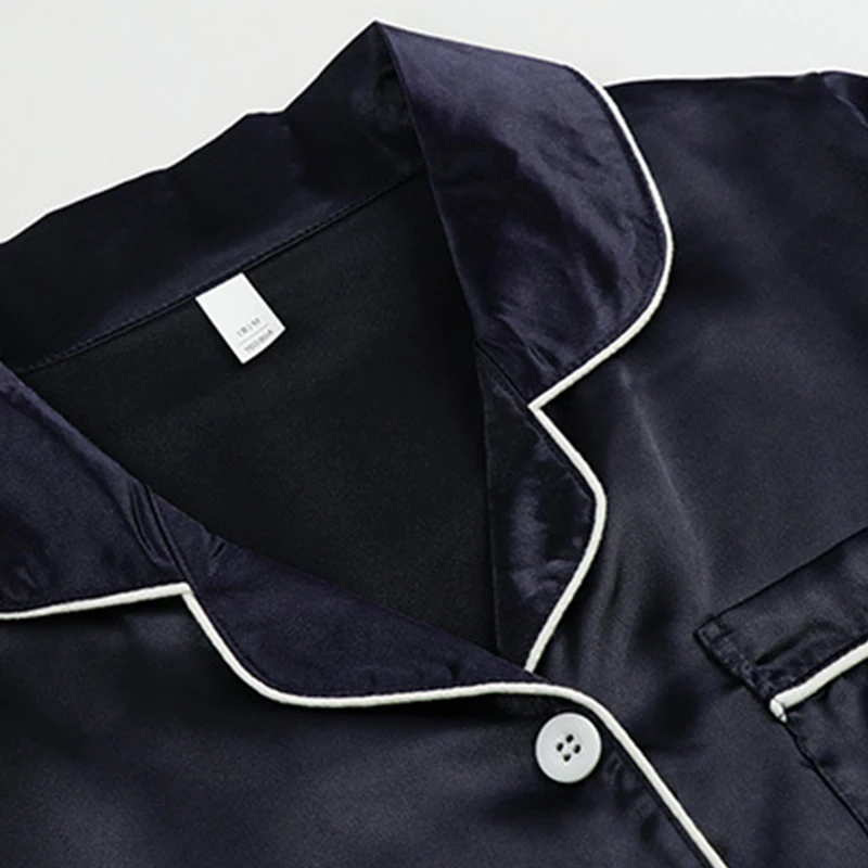 Комплект пижамный женский атласный одежда для сна нижнее белье с длинным рукавом