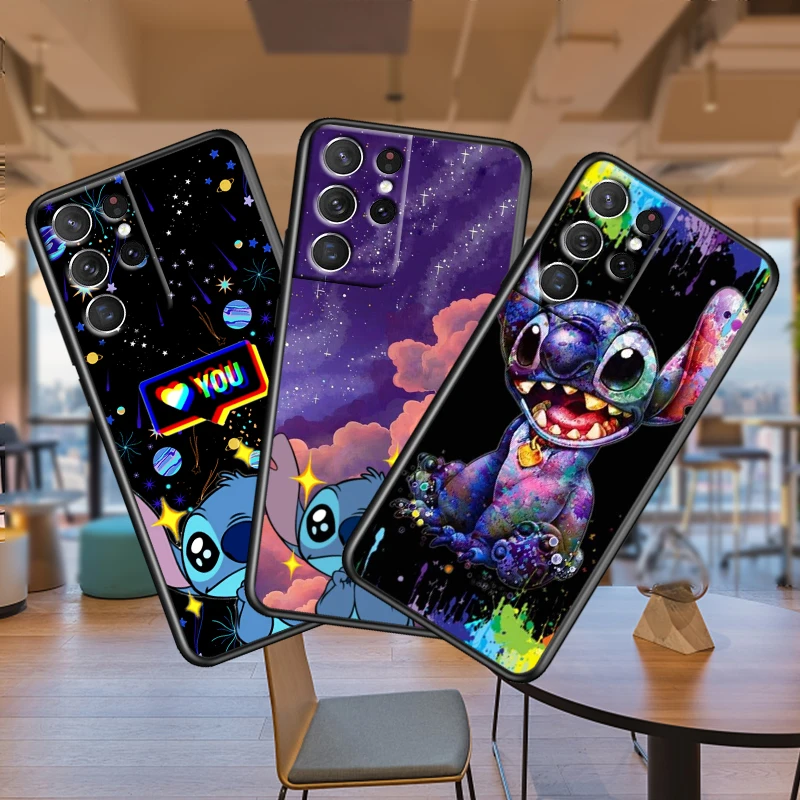 

Family-Lilo-Stich For Samsung Galaxy S10 S10E S9 S8 S7 S6 S22 S21 S20 FE Ultra Pro Lite Edge Plus 5G Black Phone Case