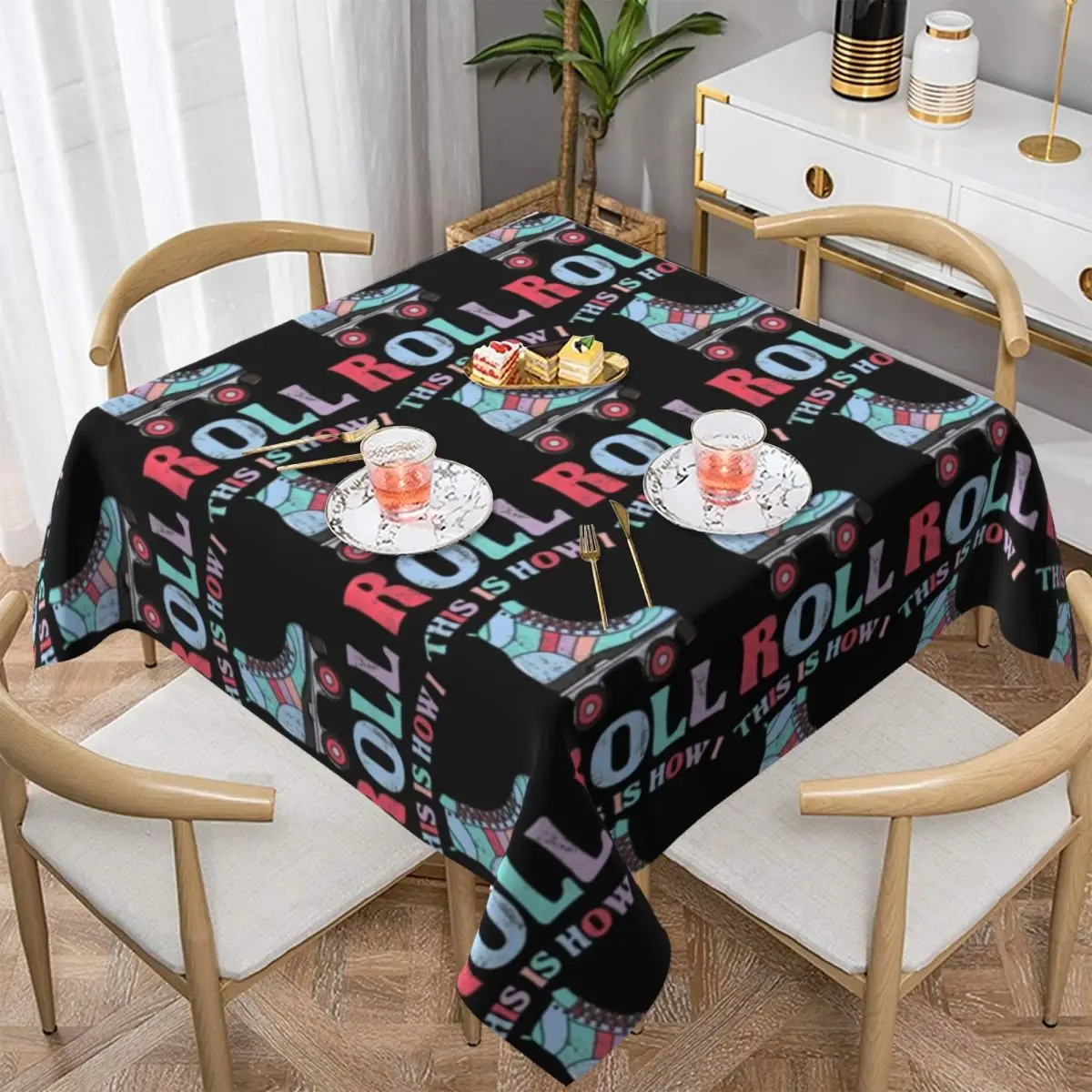 

Disco Tablecloth Protector Party Table Cover Vintage Print Polyester Wholesale Table Cloth