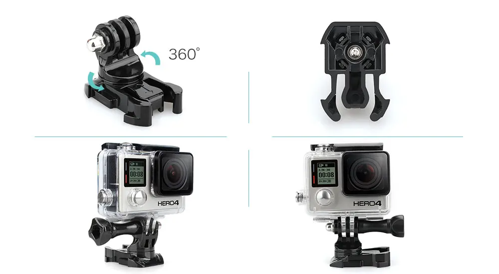 Vamson для Gopro 8 7 6 5 Аксессуары для занятий рюкзак зажим вращающийся на 360 градусов фиксированный кронштейн база для DJI OSMO для Yi 4K VP526