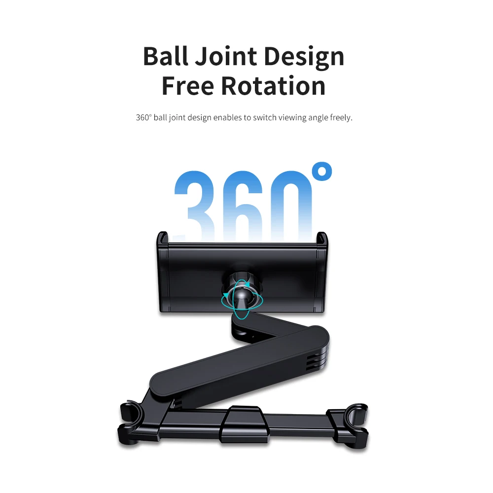 rock car back seat headrest holder flexible 360° rotating for 4 11inch pad car phone holder backseat mount for tablet pc auto free global shippi
