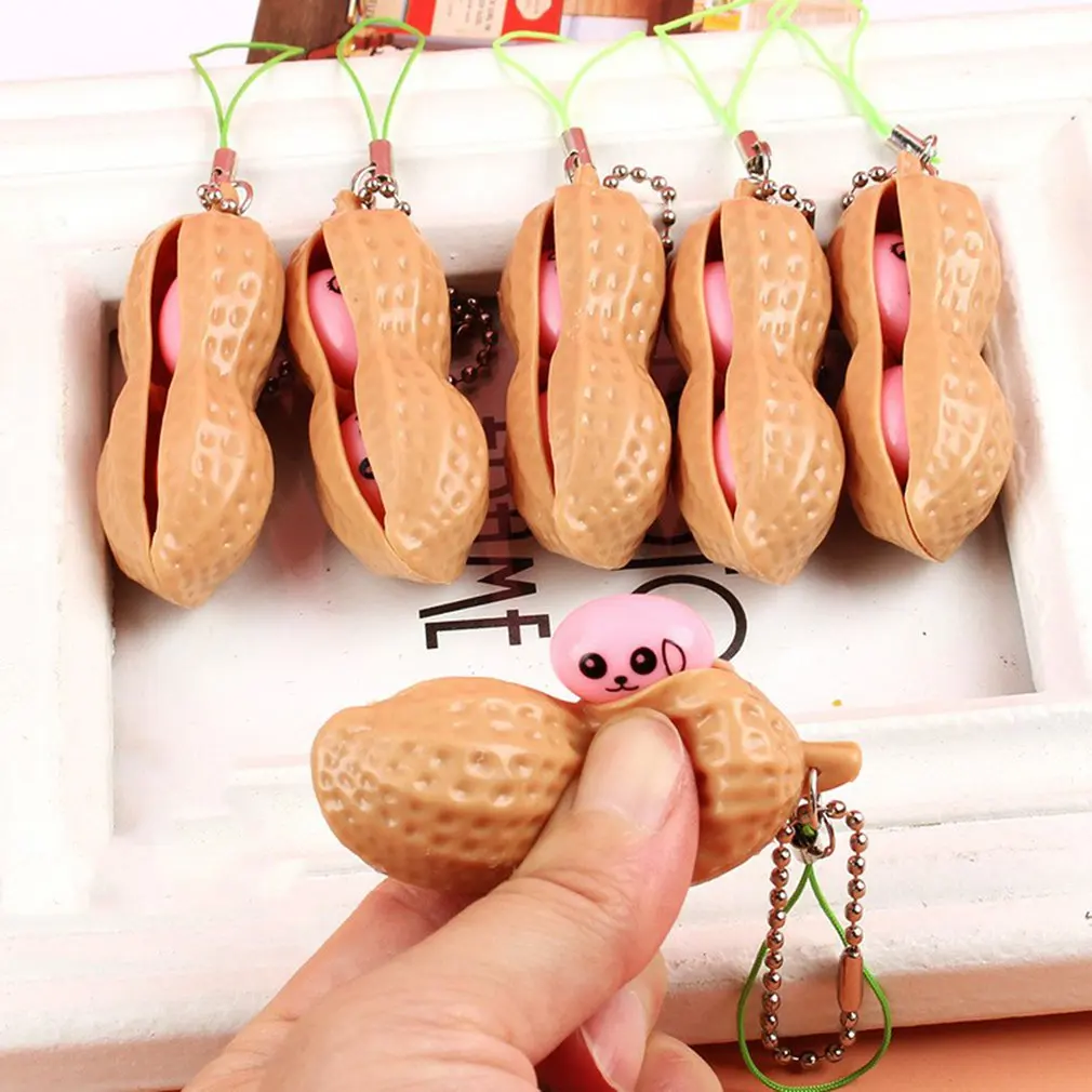 

Infinite Peanut Edamame Toys Peas Beans Keychain It Fidget Squishy Decompression Squeeze Antistress Figet Stress Popper Toy