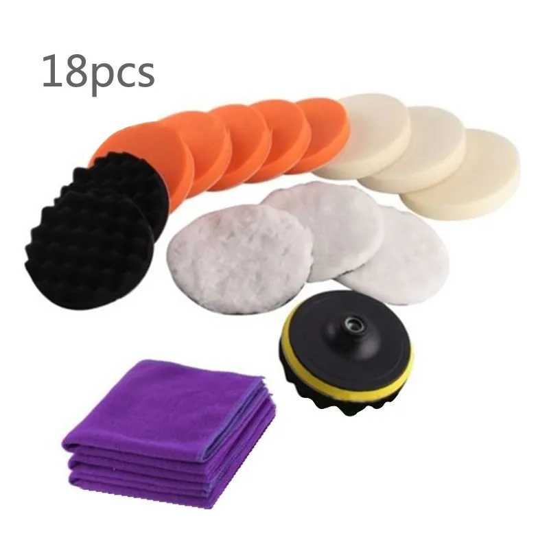 

18 шт./компл. Автомобильная губка для полировки воска, губка для рук, мягкий воск, красочная губка, коврик для воска, губка для полотенец, щетка...