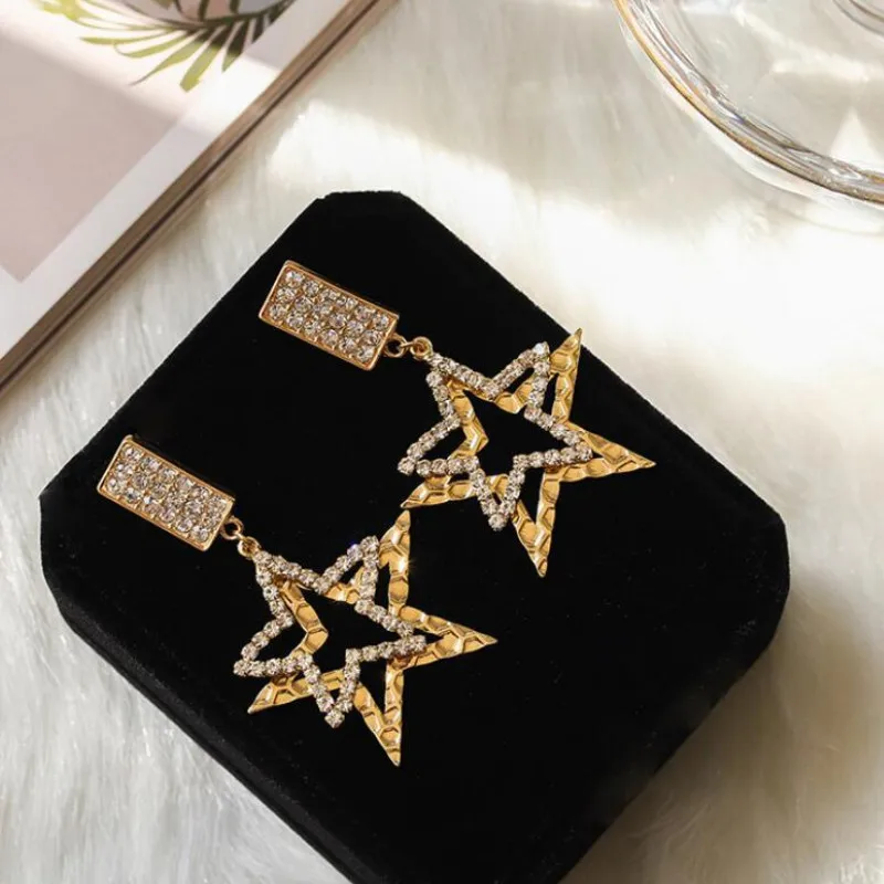 

Simple Five-pointed Star Dangle Earrings Fashion Temperament Ear Jewelry
