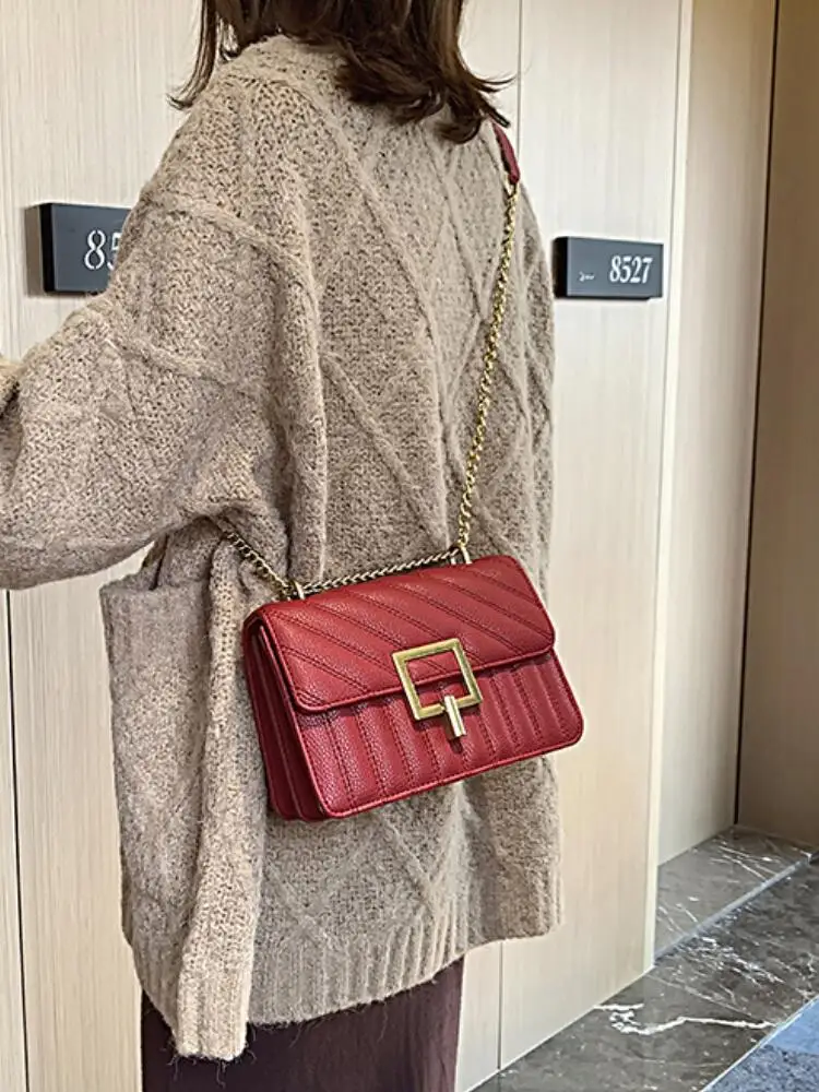 Элегантная женская квадратная сумка через плечо 2019 Новая высококачественная