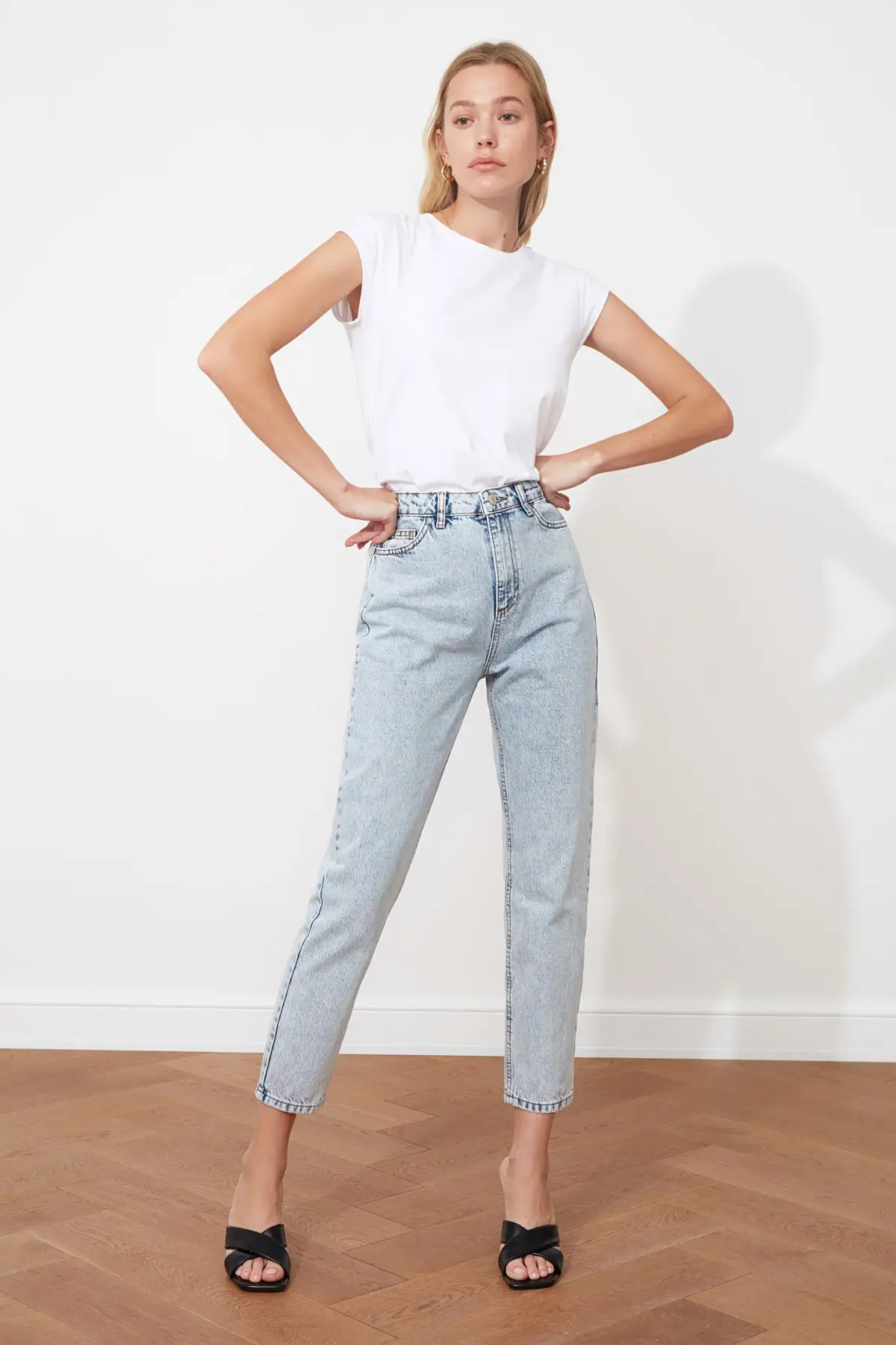 Джинсы с высокой посадкой для мамы TWOSS20JE0162| |