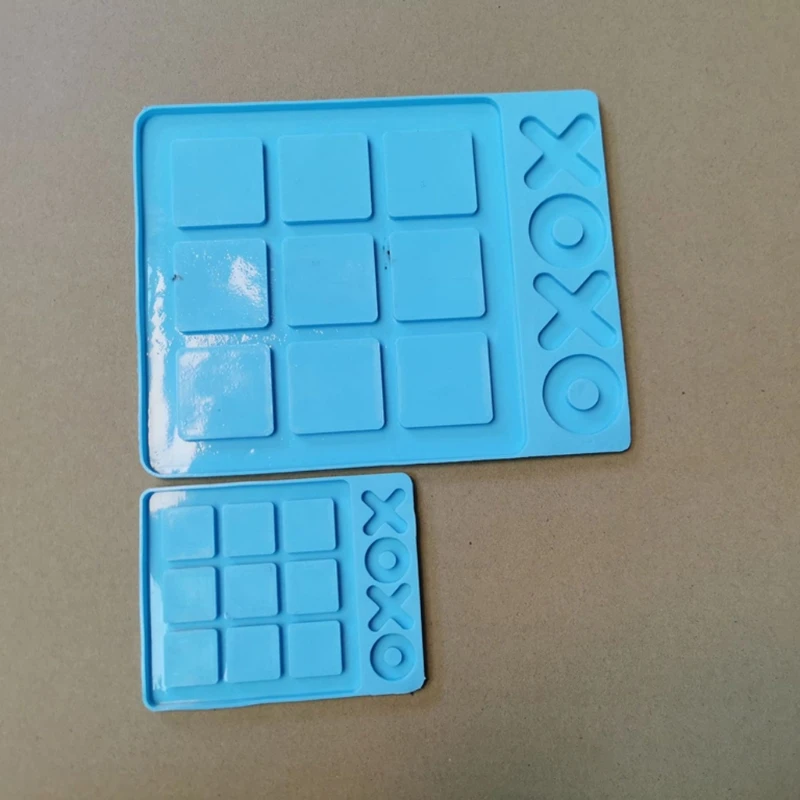 

2 Sizes Tac Toe Game Board with XO Silicone Mold Game Board Mold Resin Family Game Silicone Epoxy Resin Casting Mold Kit J60E
