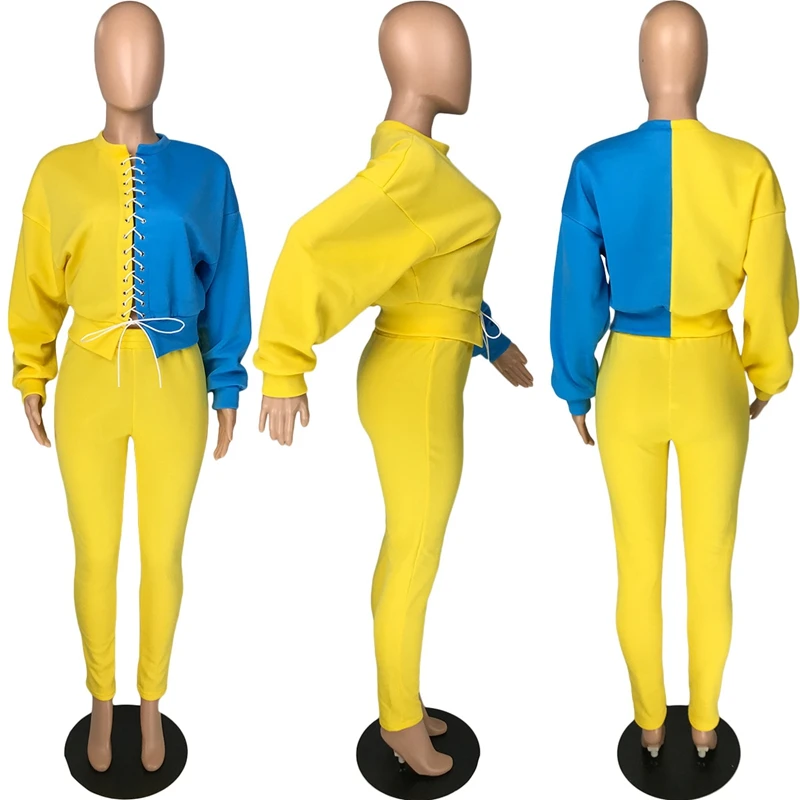 

HAOYUAN Sexy Plus Size Two Piece Set Jumpsuit Women Thick Sweatshirt Sweatpants Tracksuit Clothes Oversized Lounge Wear Outfits