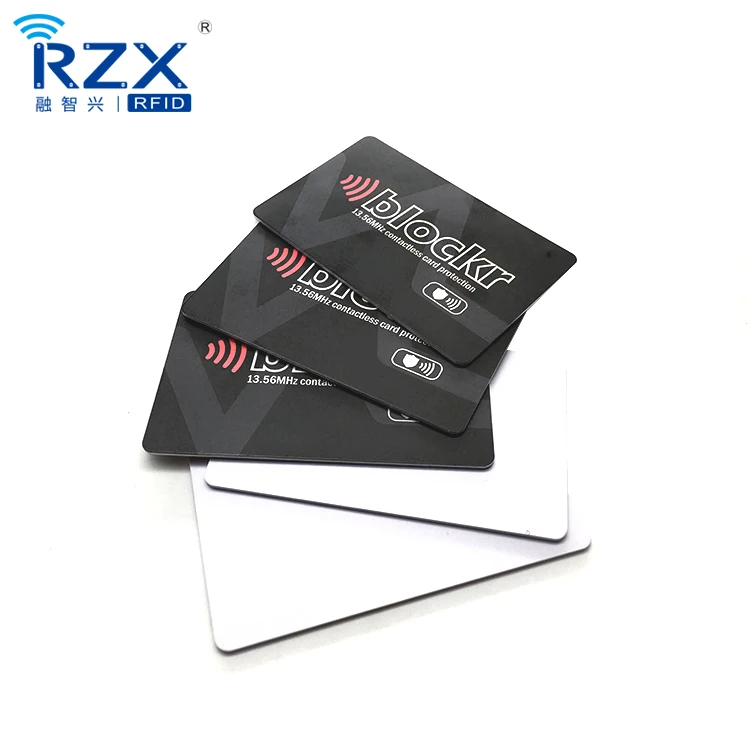 100pcs Wholesale PVC Blank White Printable RFID E-shield Card Wallet Blocking For Data Protection | Безопасность и защита
