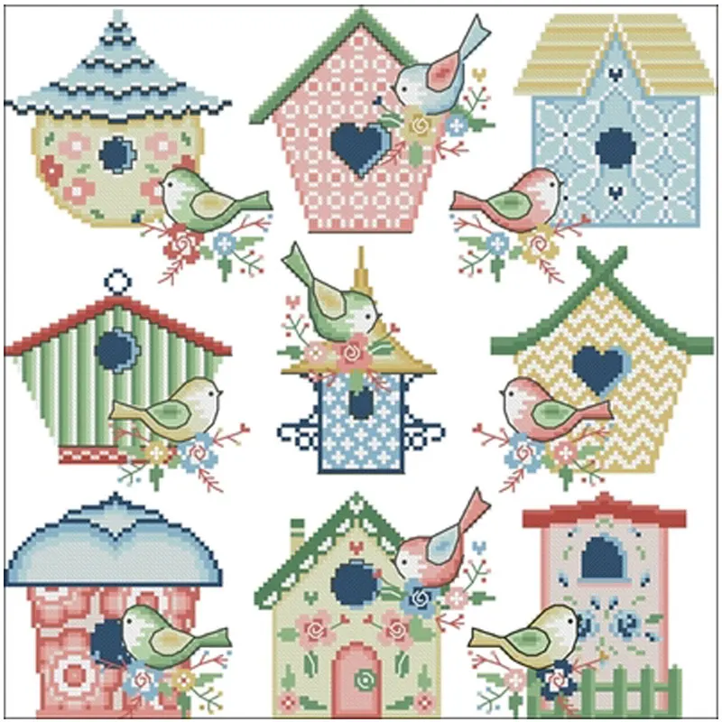 

Beautiful bird nest patterns counted 11CT 14CT 18CT Cross Stitch Sets DIY Wholesale Cross-stitch Kits Embroidery Needlework
