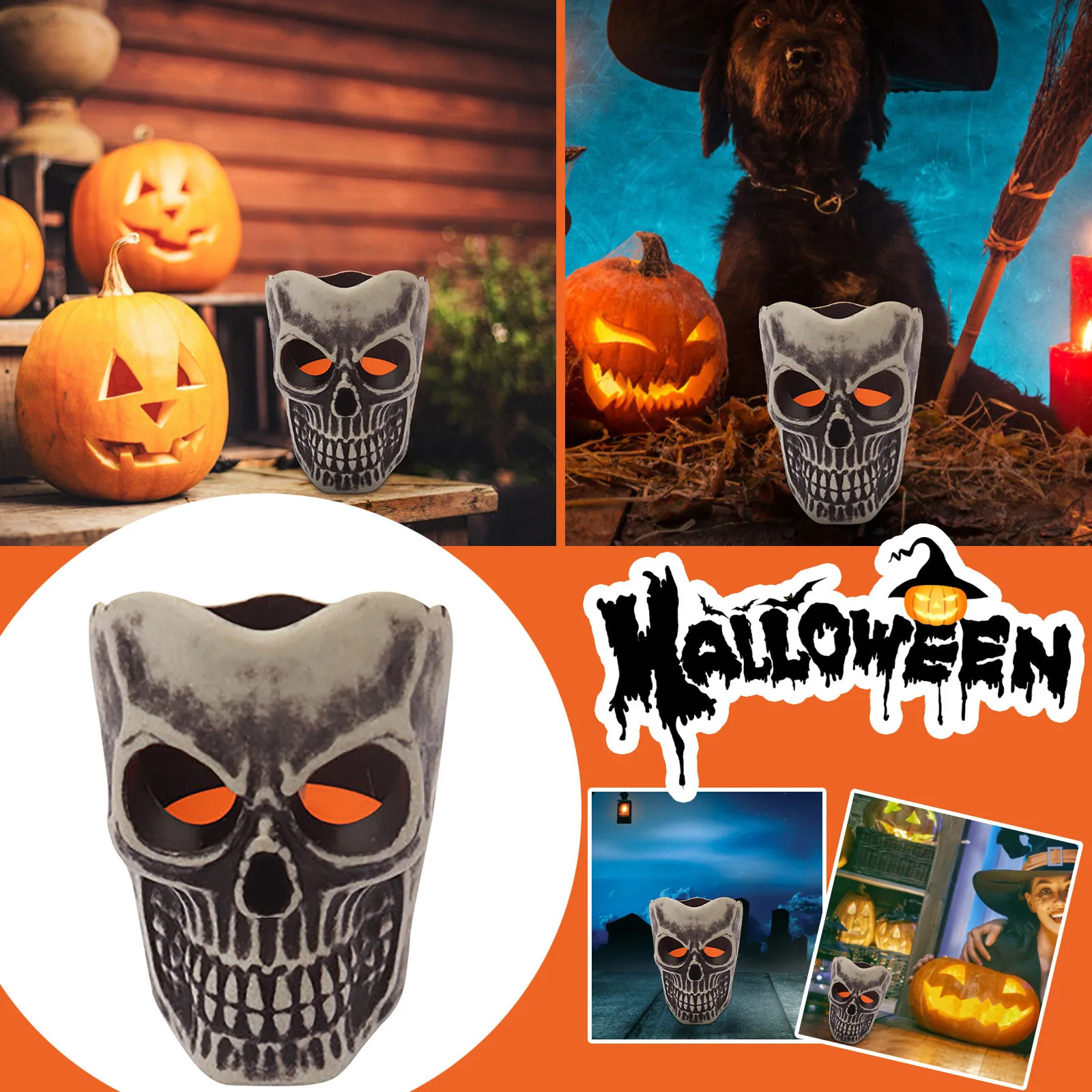 2021 Halloween skull light LED electronic glowing night ornaments for decoration | Дом и сад