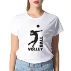 Летняя рубашка с коротким рукавом в стиле Харадзюку, модные футболки с воллейбольным мячом, Повседневная футболка, женские топы, женские футболки