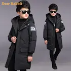 Детская утепленная куртка, на хлопковой подкладке, для мальчиков, для морозов до-30 градусов, зимняя, 2021