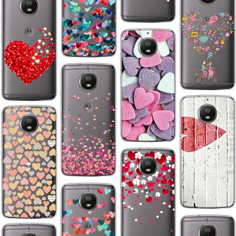 

ciciber Cute Love heart Case For Motorola Moto G7 G6 E6 G5 G5S E5 G4 E4 Z2 Z3 ONE X4 C EU Plus Play Power Silicone Funda Cover