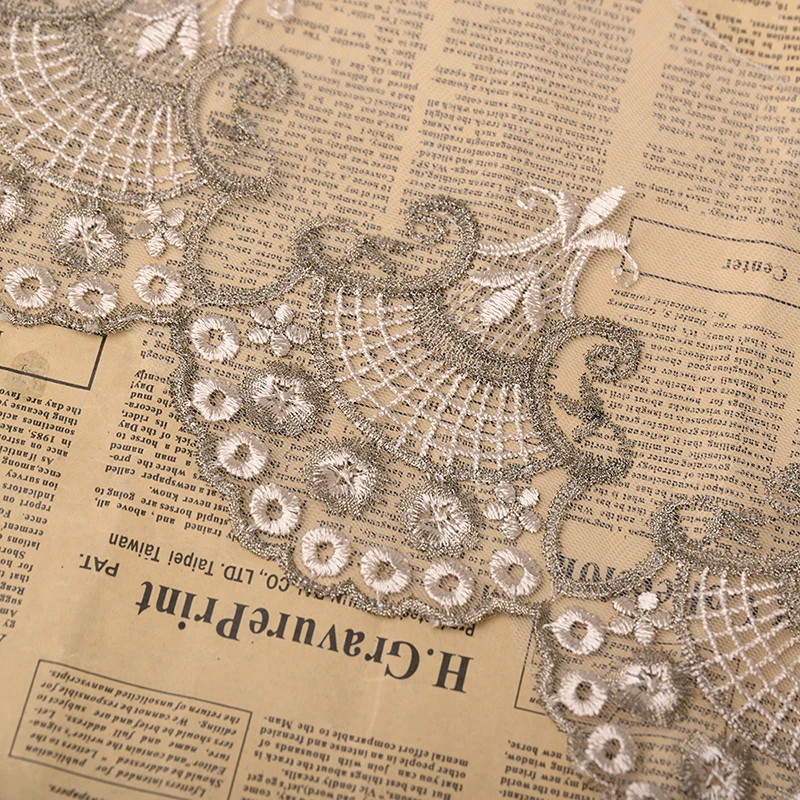 10 метров 18 см золотая линия Сетчатое вышитое кружево отделка лента для платья