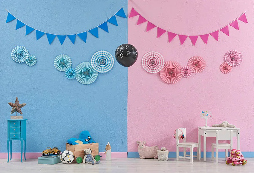 

Vinyl pink blue birthday party backgrounds photograpy kids Fotografia photo backdrops for photo studio photocall props