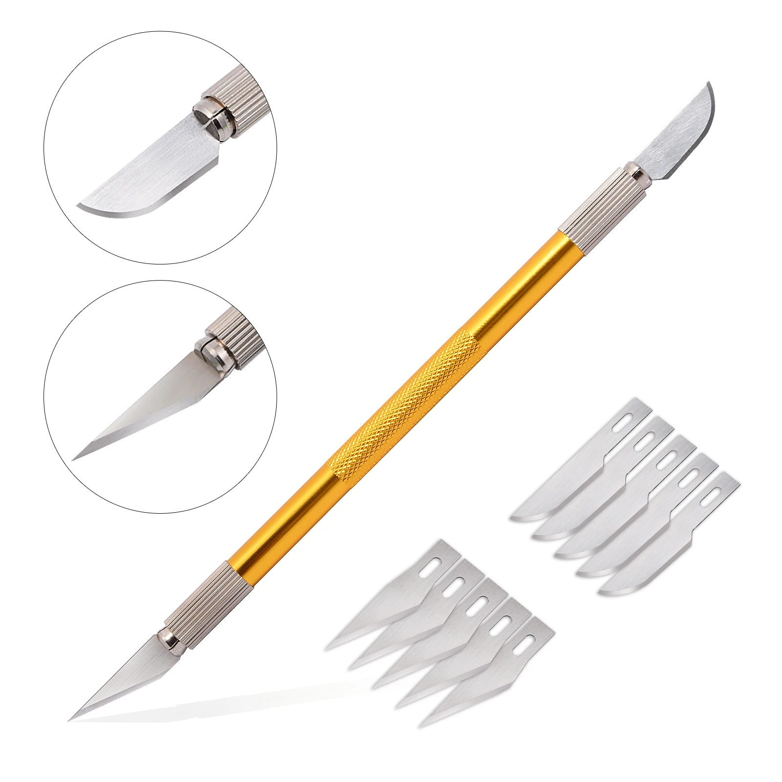 

EHDIS Carbon Fiber Film Utility Knife Wrapping Foil Paper Decal Stainless Steel Blades Vinyl Film Cutter Craft DIY Cutting Tool
