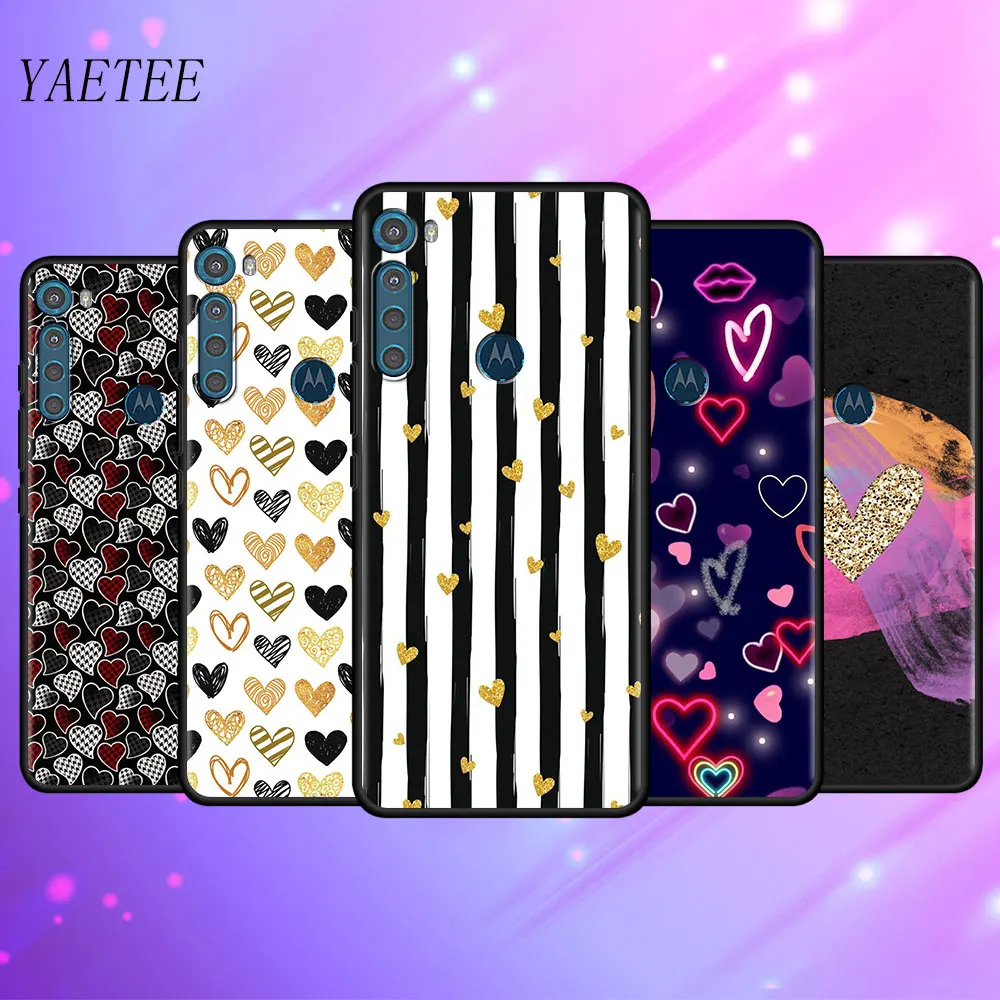 

Fashion Heart Hot Sale Case for Motorola Moto G30 One Fusion G9 Plus G8 Power Edge 20 Lite G Stylus Quakeproof Phone Coque Sac