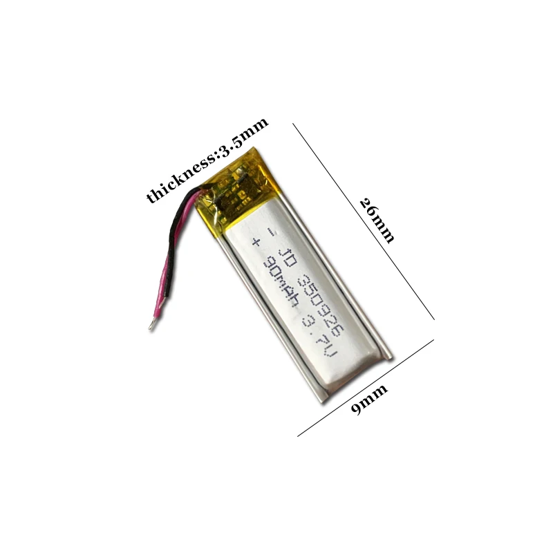 8-50 шт. 3 7 V Lipo Клетки 350926 90 мАч литиевая полимерная аккумуляторная батарея для MP3 MP4
