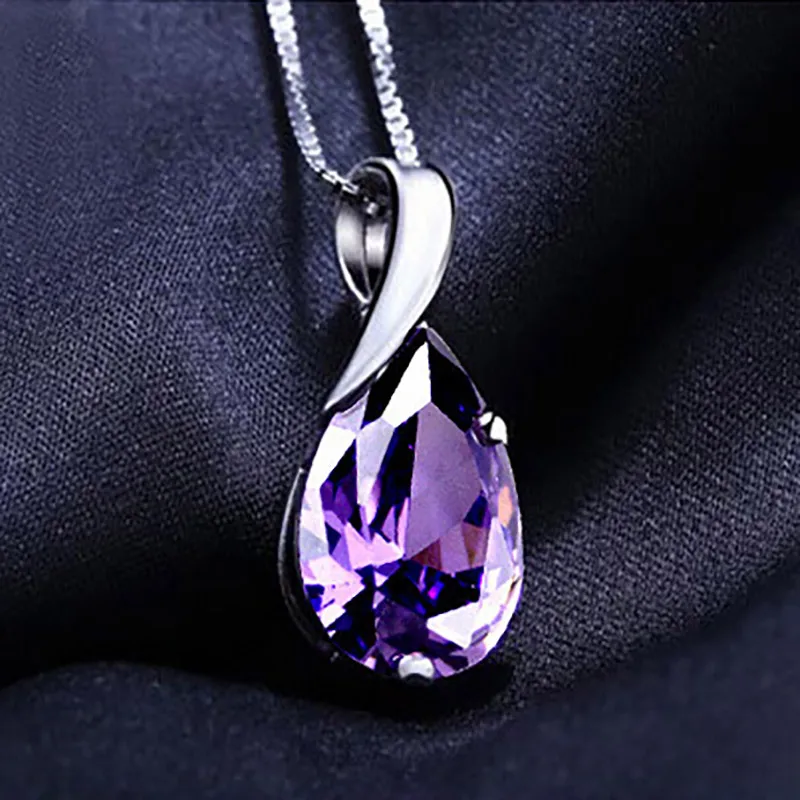 Bague Ringen, уникальный дизайн, 925 пробы, Серебряный кулон, Фиолетовый аметист, подвеска, Женские Ювелирные изделия, для помолвки, для девушек, вечерние, подарок