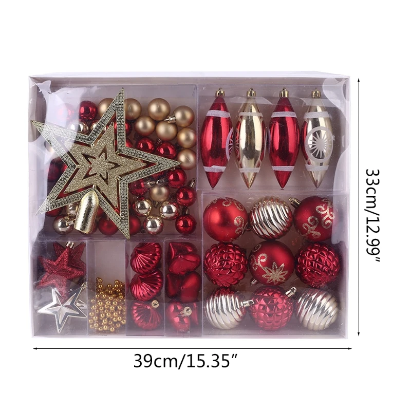 Christmas Decoration Xmas Tree Ornaments Decorative Balls Set | Дом и сад