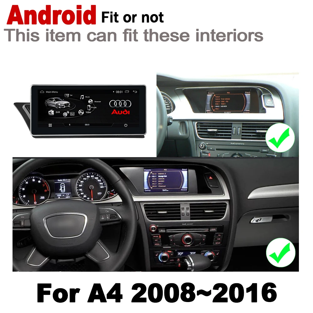 10 25 &quotHD экран стерео Android 7 0 Автомобильный GPS Navi карта для Audi A4 8K 2008 ~ 2016 MMI