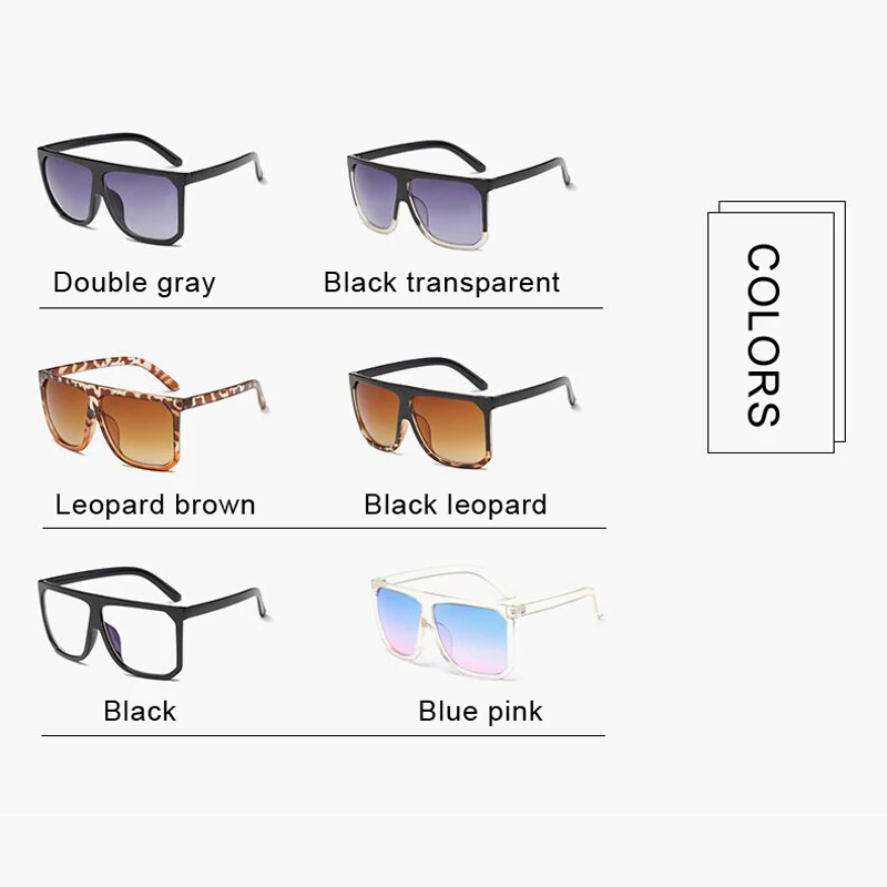 

2021 Fashion Square Sunglasses Women Luxury Brand Big Black Sun Glasses Female Mirror Shades Ladies Lunette Femme Oculos