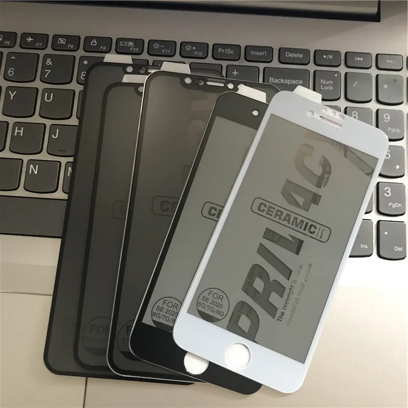 10pcs matte soft ceramic privacy screen protectors for iphone 11 12 pro max x xs xr 7 8 6s plus se 2020 anti spy protective film free global shipping
