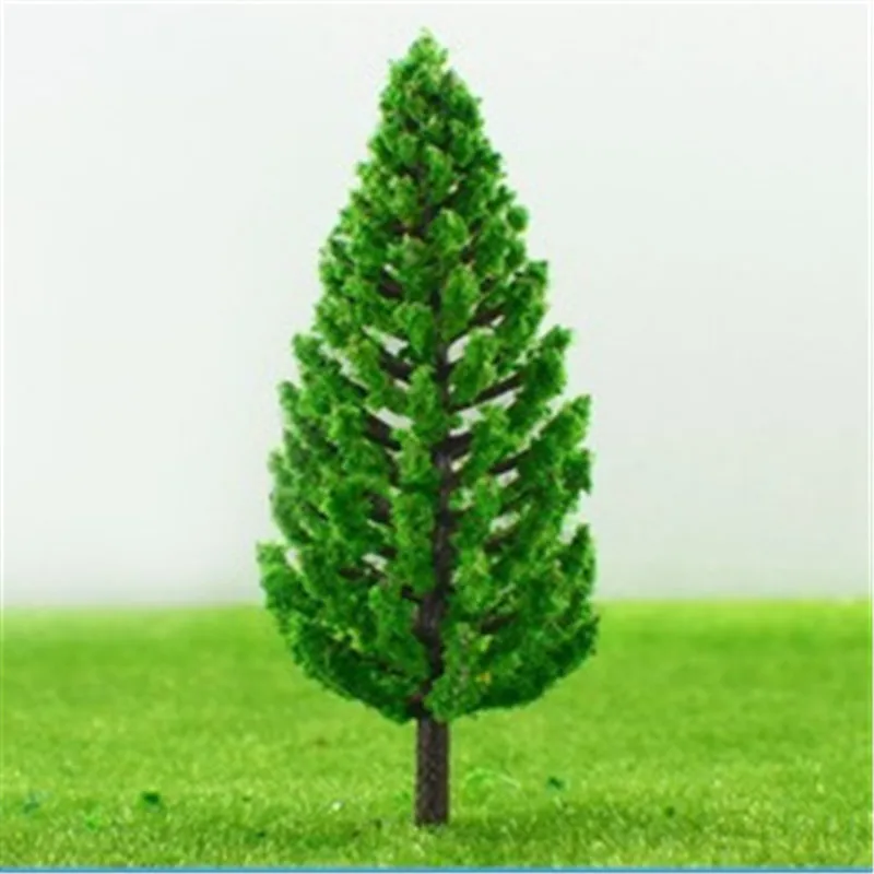 10 шт./лот 1/100 масштаб мини пластиковые модели деревьев поезд железной дороги