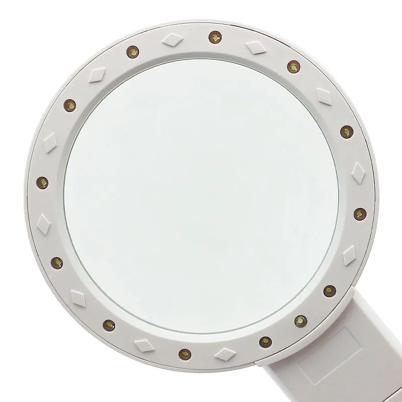 Увеличительное стекло с 10 светодиодный ручная Лупа подсветкой большая линза