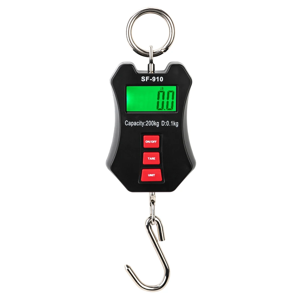 

Durable Electronic Hook Crane Scale 200kg/50g LCD Plastic and Stainless Black[US-Stock]