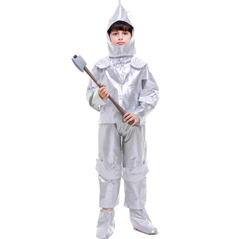 Пурим костюм волшебника жестяной Человек косплей для мальчика Хэллоуин Карнавал