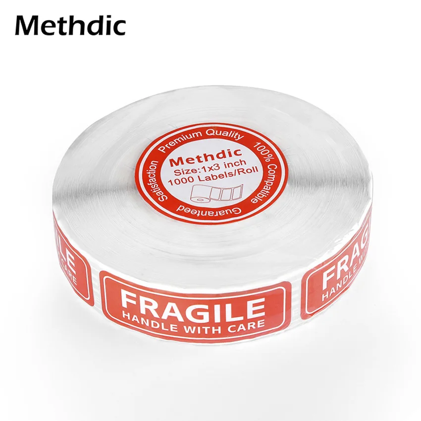 

Methdic 1000 наклейка s/roll 1 "x 3" хрупкая наклейка s предупреждающая наклейка бирки для доставки Упаковка