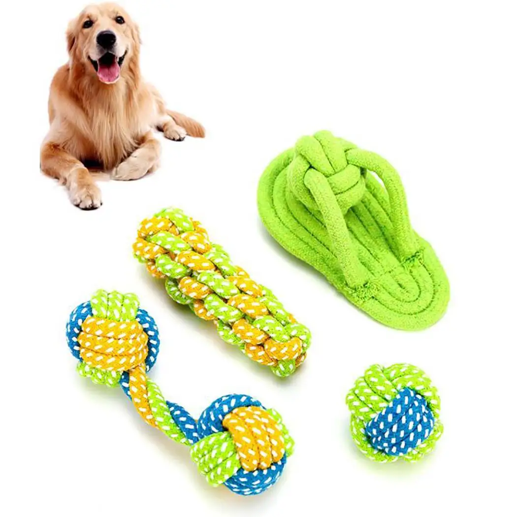 Pet Dog Toy Portable Wear Resistant Durable Braid Cute Funny Set Puppy toy 3Pcs/4Pcs/8Pcs 1 set 17 x 6 2cm toys | Дом и сад