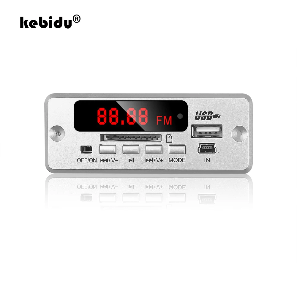 Kebidu TF FM AUX Радио MP3 Bluetooth декодер плата 5V 12V аудио модуль для автомобиля