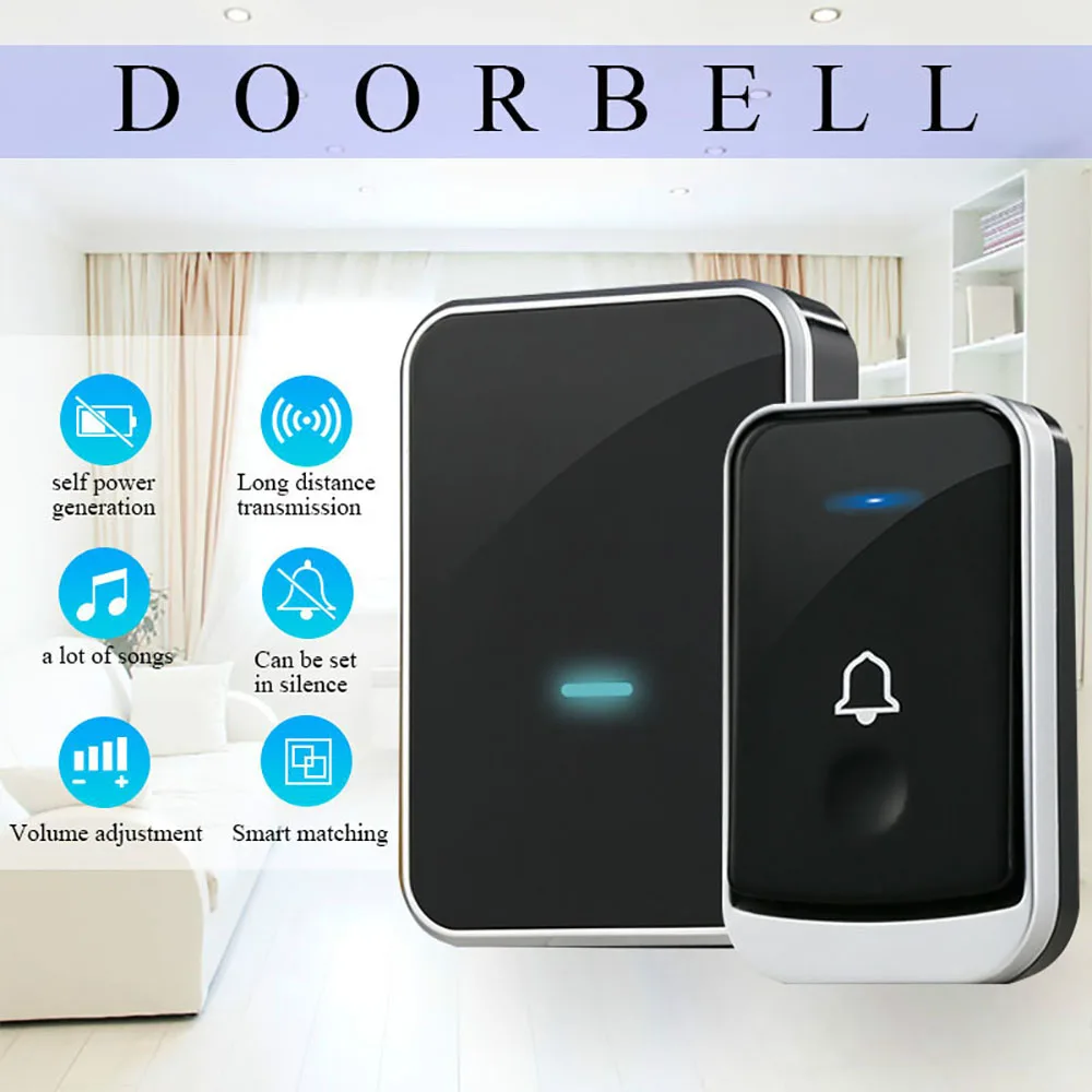 Беспроводные колокол вилка европейского стандарта 1 2 кнопки приемника с