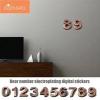 1pc plastic door number sticker self adhesive house number signs for apartment hotel office room address number door plate