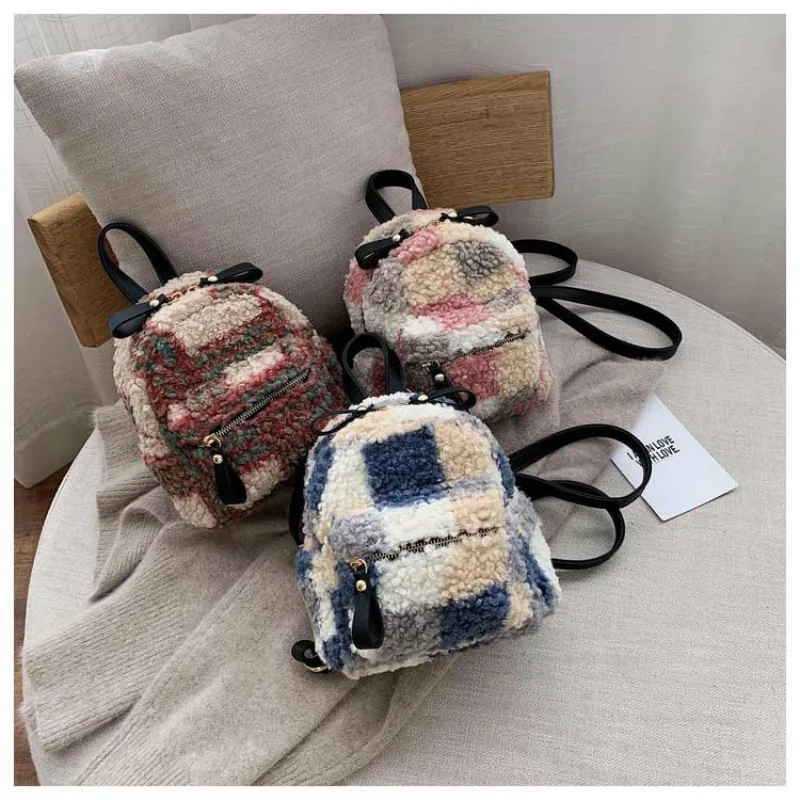 Зимний женский рюкзак 2020 новый знаменитый дизайнерский модный шерстяной