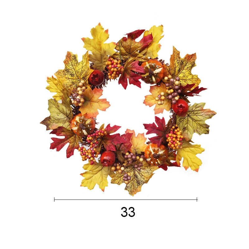 Искусственная Цветочная Гирлянда Тыква листья для урожая фестиваль