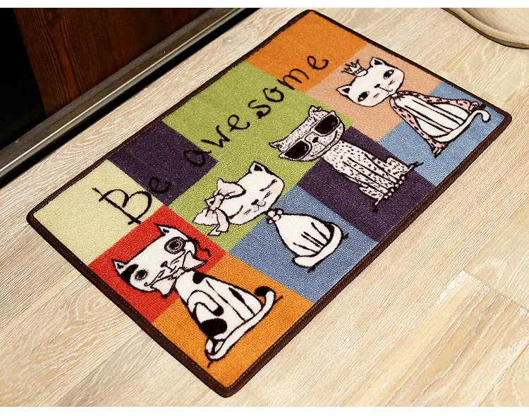 Ковер для спальни с мультяшным котом ковер ванной нескользящий напольный коврик