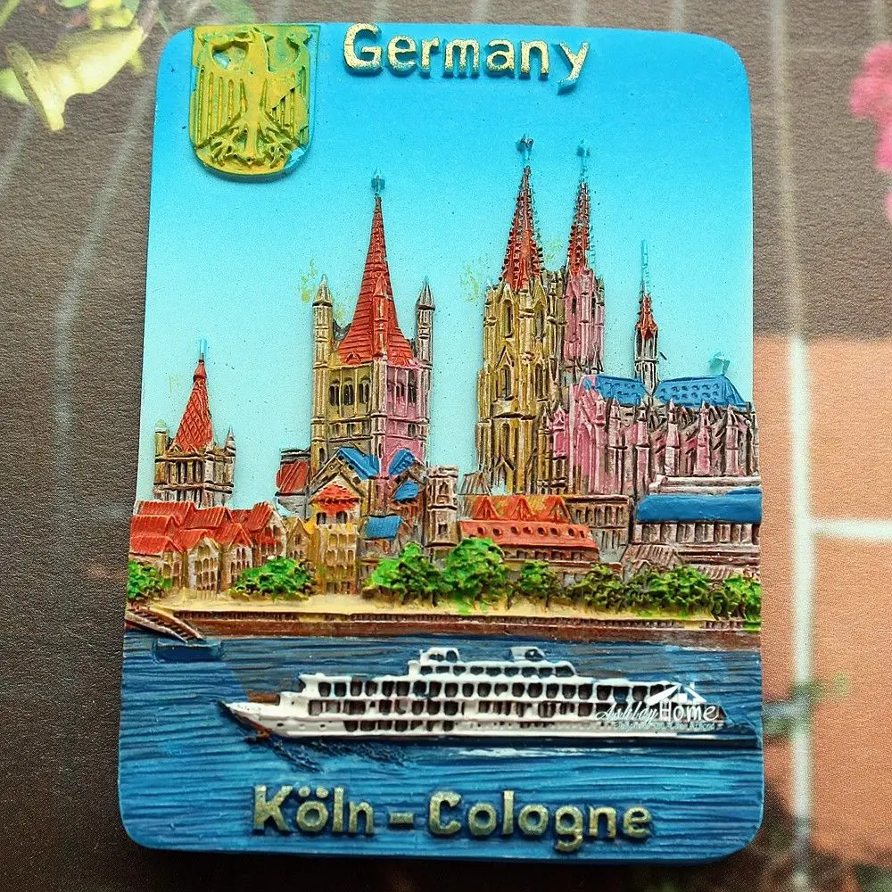 Германия Кельн туристический дорожный Сувенир 3D смолы декоративный магнит для